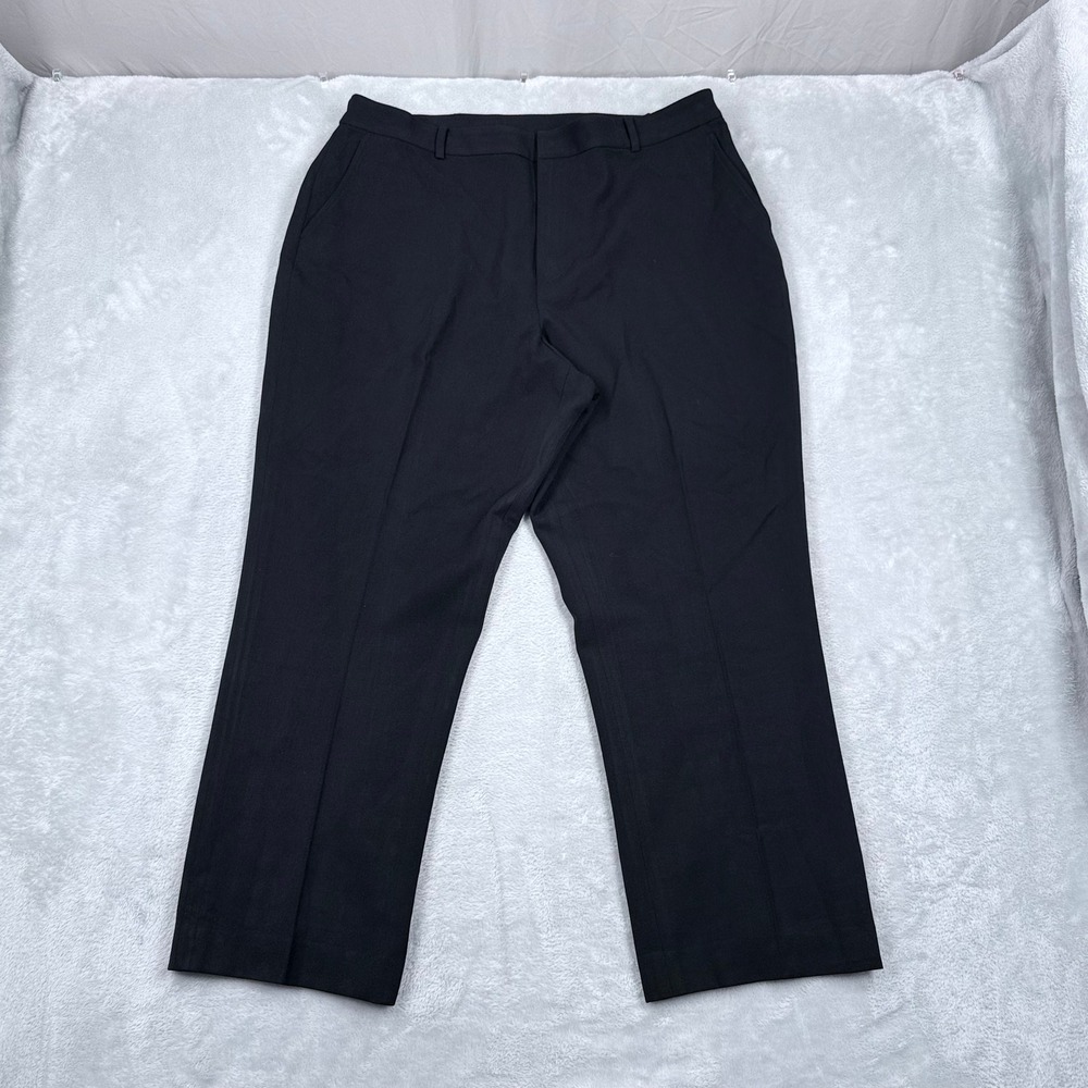 Vintage Lauren Ralph Lauren Wool Dress Pants Women 18W Black Straight Leg